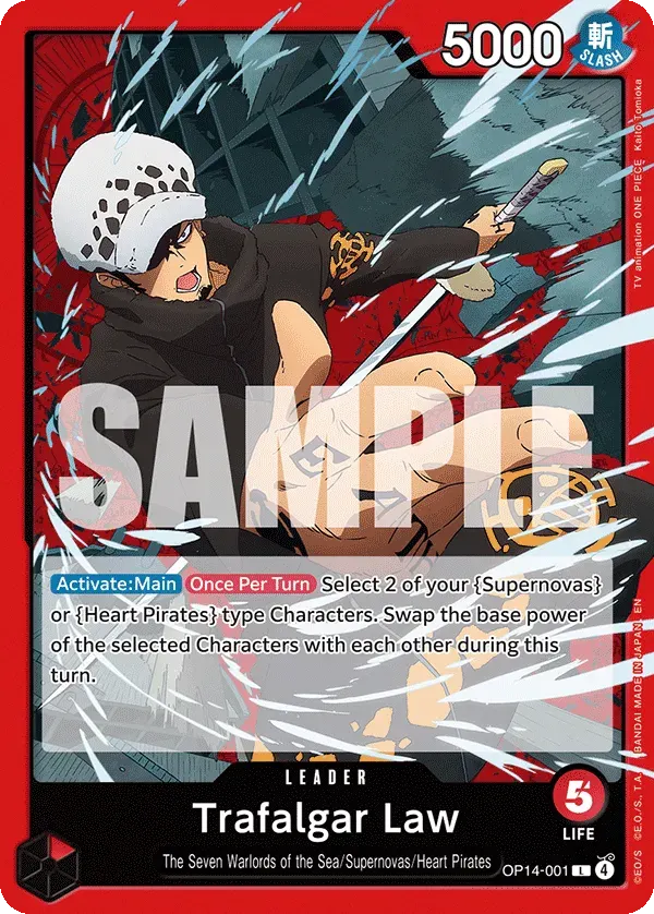 Trafalgar Law — carte One Piece TCG OP14-001 (The Azure Sea's Seven)