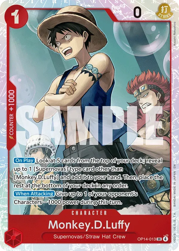 Monkey.D.Luffy — carte One Piece TCG OP14-013 (The Azure Sea's Seven)