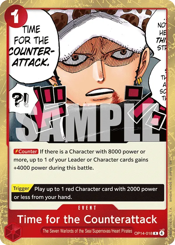 Time for the Counterattack — carte One Piece TCG OP14-018 (The Azure Sea's Seven)