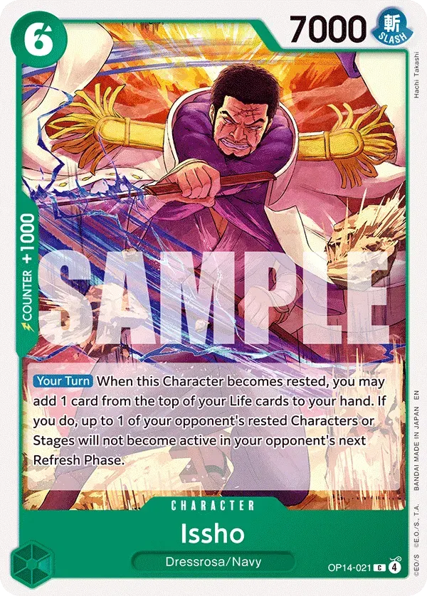 Issho — carte One Piece TCG OP14-021 (The Azure Sea's Seven)