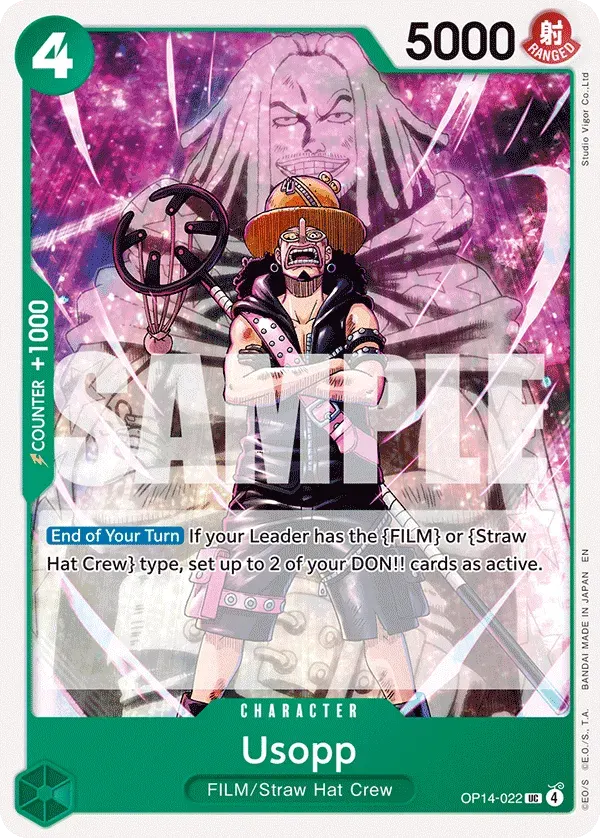 Usopp — carte One Piece TCG OP14-022 (The Azure Sea's Seven)