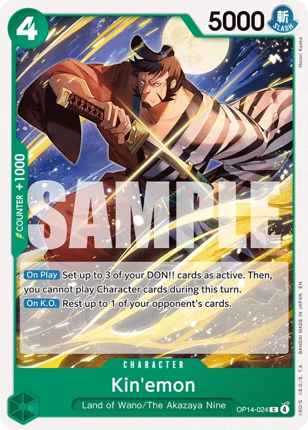 Kin'emon — carte One Piece TCG OP14-024 (The Azure Sea's Seven)