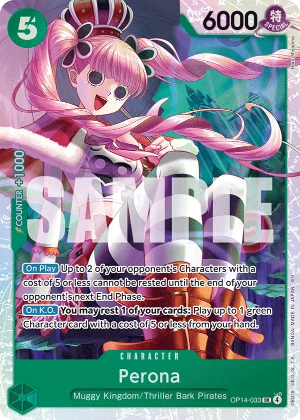 Perona — carte One Piece TCG OP14-033 (The Azure Sea's Seven)