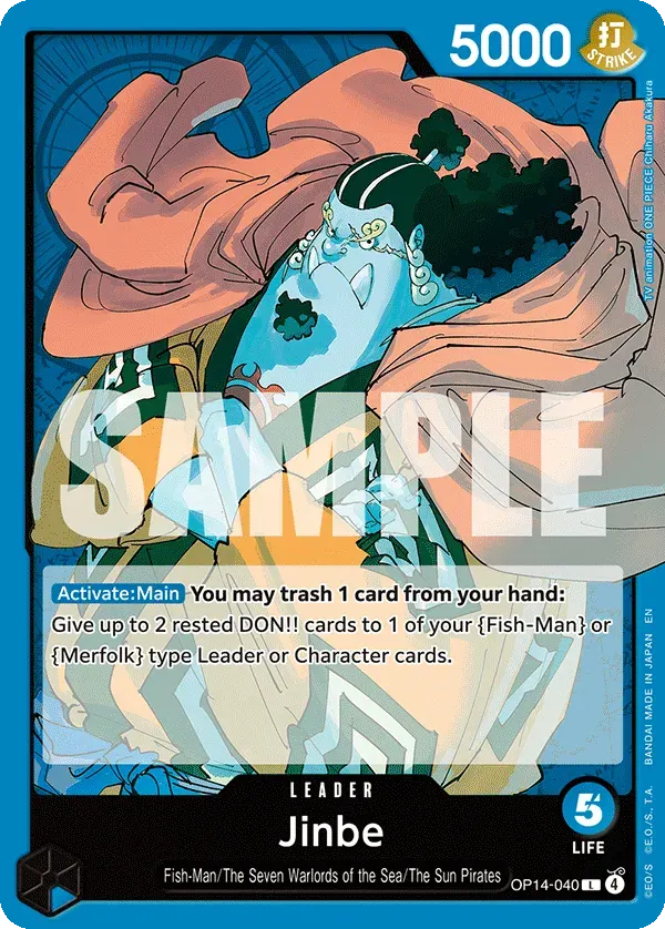 Jinbe — carte One Piece TCG OP14-040 (The Azure Sea's Seven)