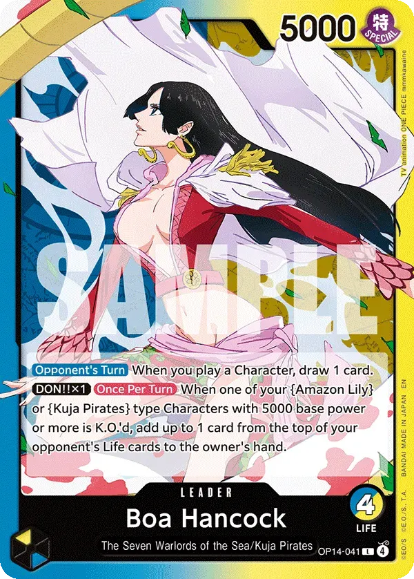 Boa Hancock — carte One Piece TCG OP14-041 (The Azure Sea's Seven)