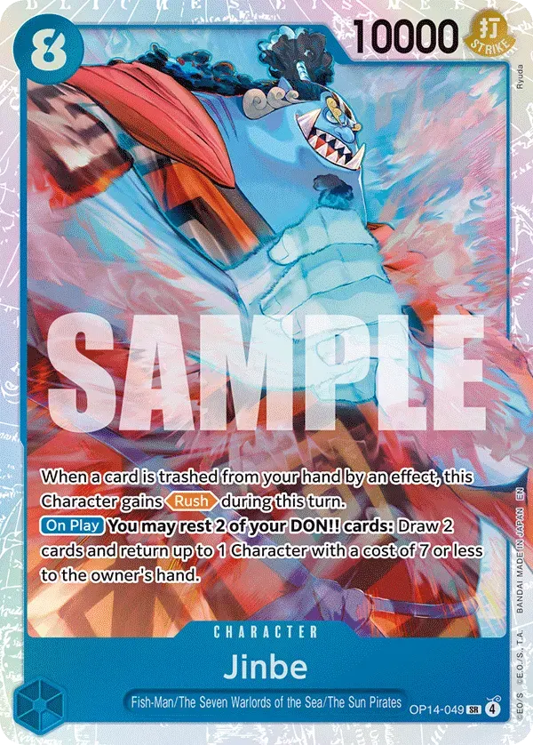 Jinbe — carte One Piece TCG OP14-049 (The Azure Sea's Seven)