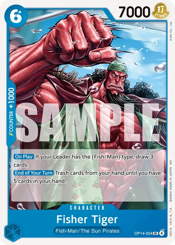 Fisher Tiger — carte One Piece TCG OP14-054 (The Azure Sea's Seven)
