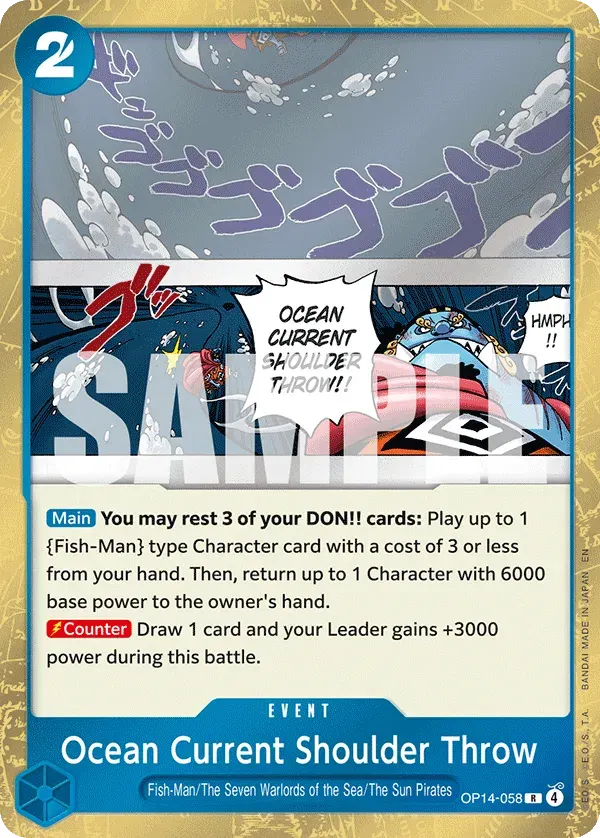 Ocean Current Shoulder Throw — carte One Piece TCG OP14-058 (The Azure Sea's Seven)