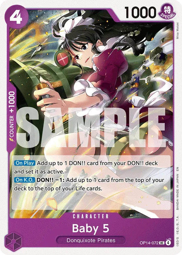 Baby 5 — carte One Piece TCG OP14-072 (The Azure Sea's Seven)