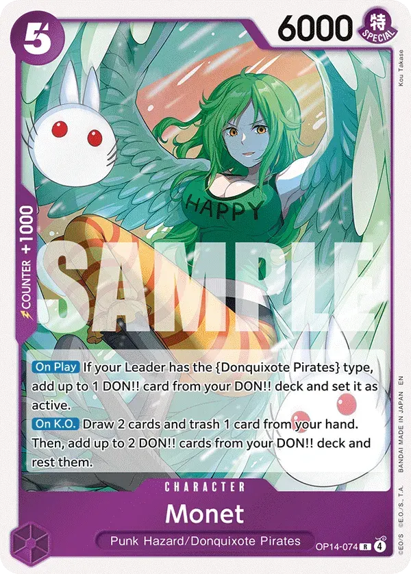 Monet — carte One Piece TCG OP14-074 (The Azure Sea's Seven)