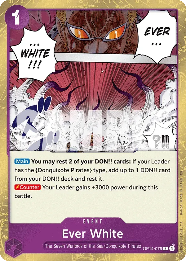 Ever White — carte One Piece TCG OP14-076 (The Azure Sea's Seven)