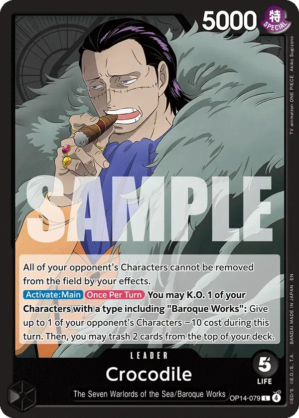 Crocodile — carte One Piece TCG OP14-079 (The Azure Sea's Seven)