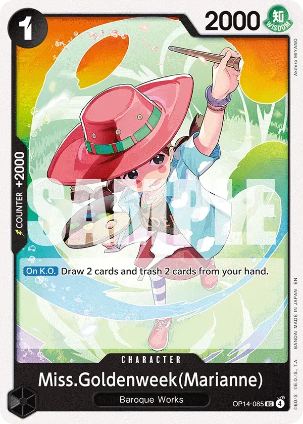 Miss.Goldenweek(Marianne) — carte One Piece TCG OP14-085 (The Azure Sea's Seven)