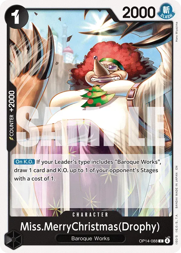 Miss.MerryChristmas(Drophy) — carte One Piece TCG OP14-088 (The Azure Sea's Seven)
