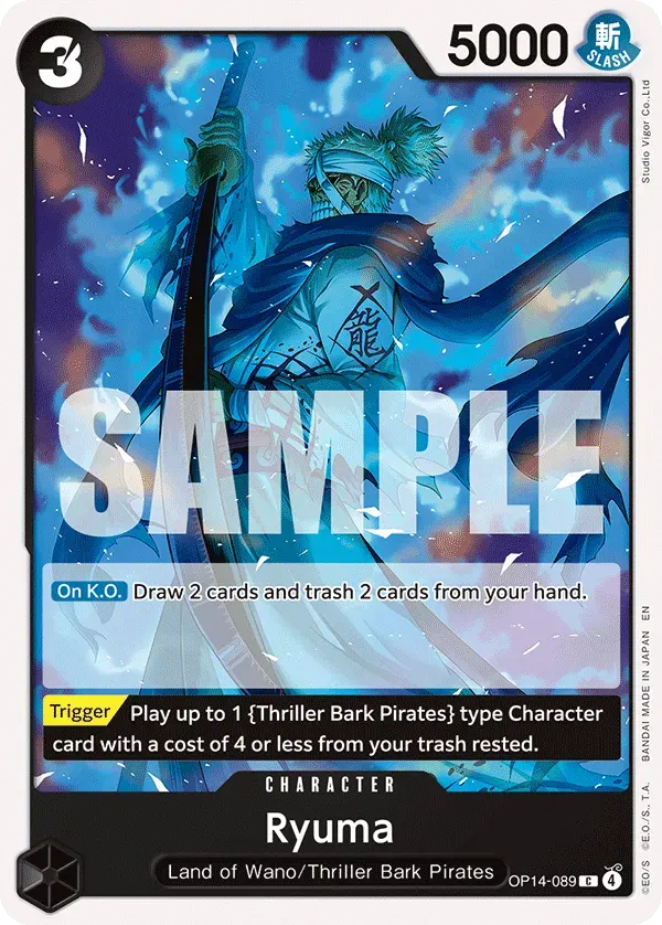 Ryuma — carte One Piece TCG OP14-089 (The Azure Sea's Seven)
