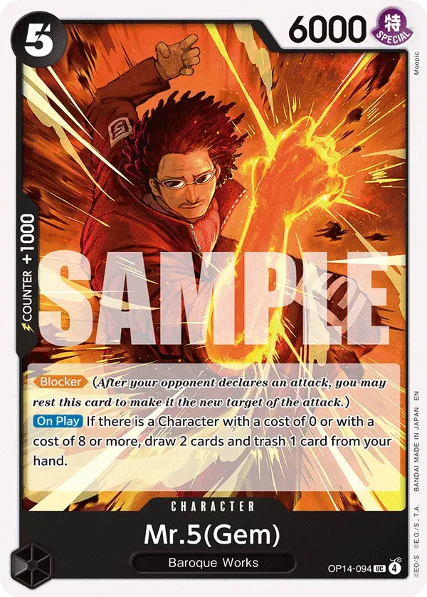Mr.5(Gem) — carte One Piece TCG OP14-094 (The Azure Sea's Seven)