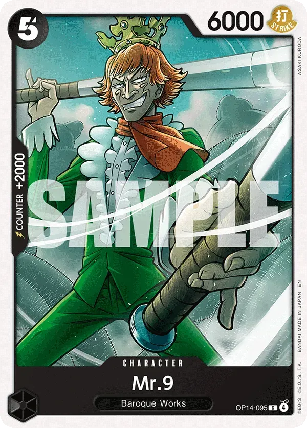 Mr.9 — carte One Piece TCG OP14-095 (The Azure Sea's Seven)