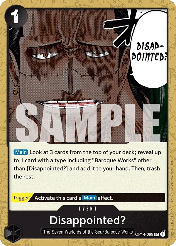 Disappointed? — carte One Piece TCG OP14-099 (The Azure Sea's Seven)