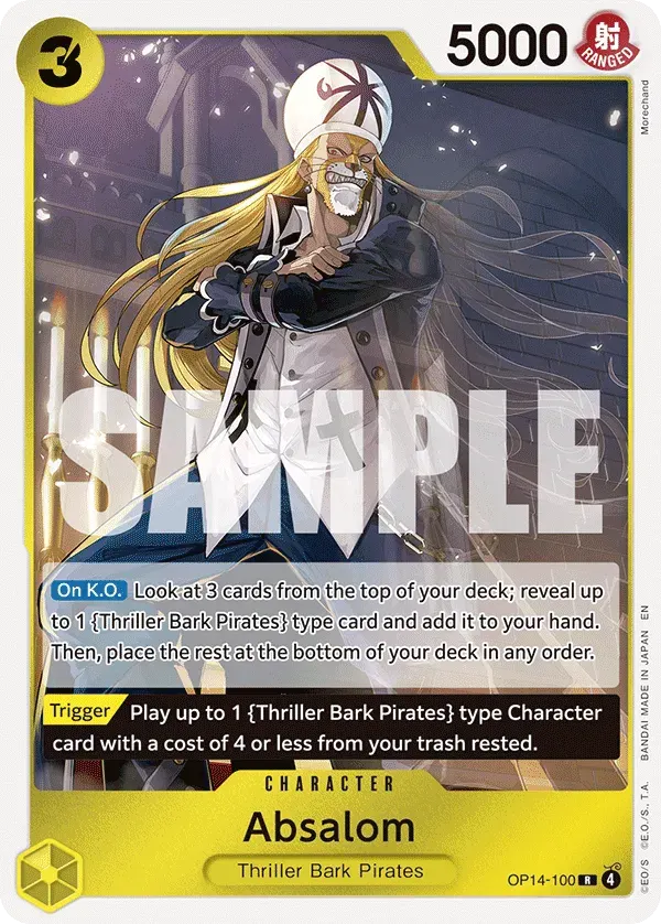 Absalom — carte One Piece TCG OP14-100 (The Azure Sea's Seven)