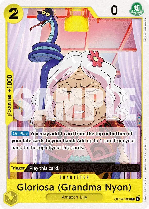 Gloriosa (Grandma Nyon) — carte One Piece TCG OP14-103 (The Azure Sea's Seven)