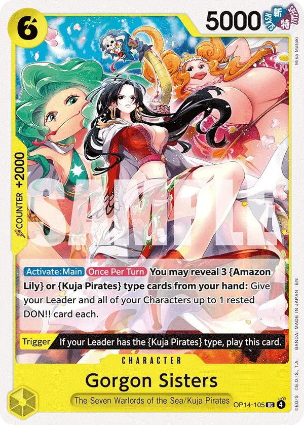 Gorgon Sisters — carte One Piece TCG OP14-105 (The Azure Sea's Seven)