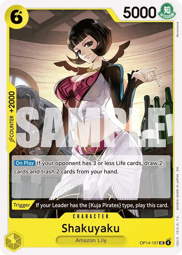 Shakuyaku — carte One Piece TCG OP14-107 (The Azure Sea's Seven)