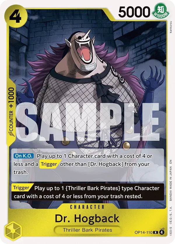 Dr. Hogback — carte One Piece TCG OP14-110 (The Azure Sea's Seven)