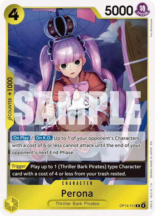 Perona — carte One Piece TCG OP14-111 (The Azure Sea's Seven)