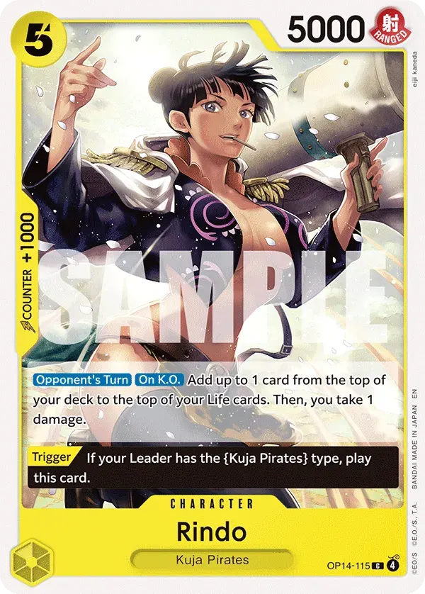 Rindo — carte One Piece TCG OP14-115 (The Azure Sea's Seven)