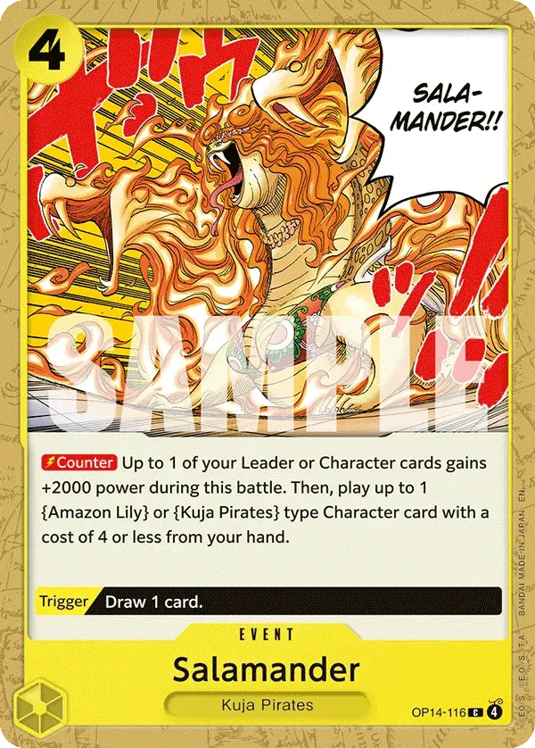 Salamander — carte One Piece TCG OP14-116 (The Azure Sea's Seven)