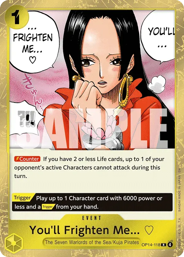 You'll Frighten Me... ♡ — carte One Piece TCG OP14-118 (The Azure Sea's Seven)