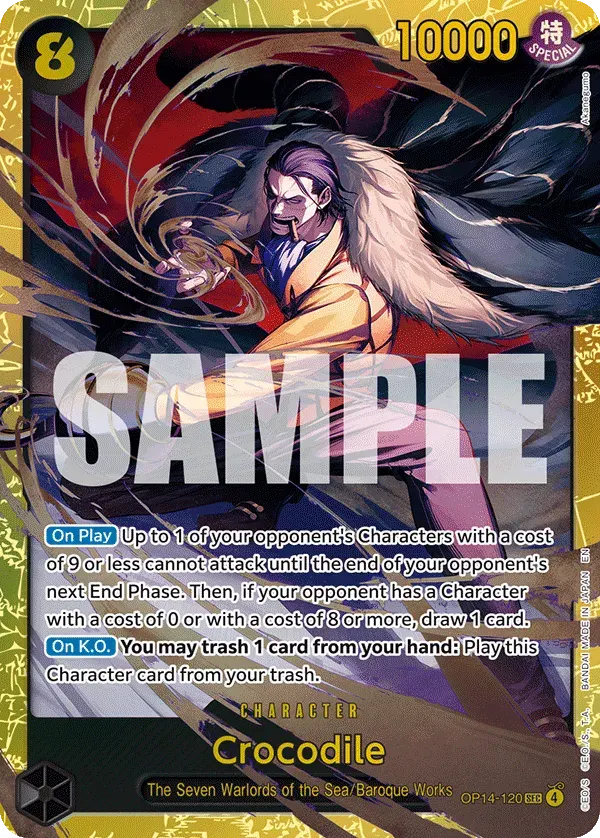 Crocodile — carte One Piece TCG OP14-120 (The Azure Sea's Seven)