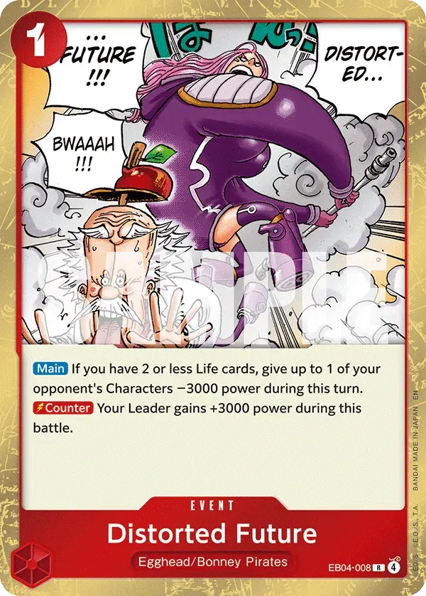 Distorted Future — carte One Piece TCG EB04-008 (Adventure on Kami’s Island)