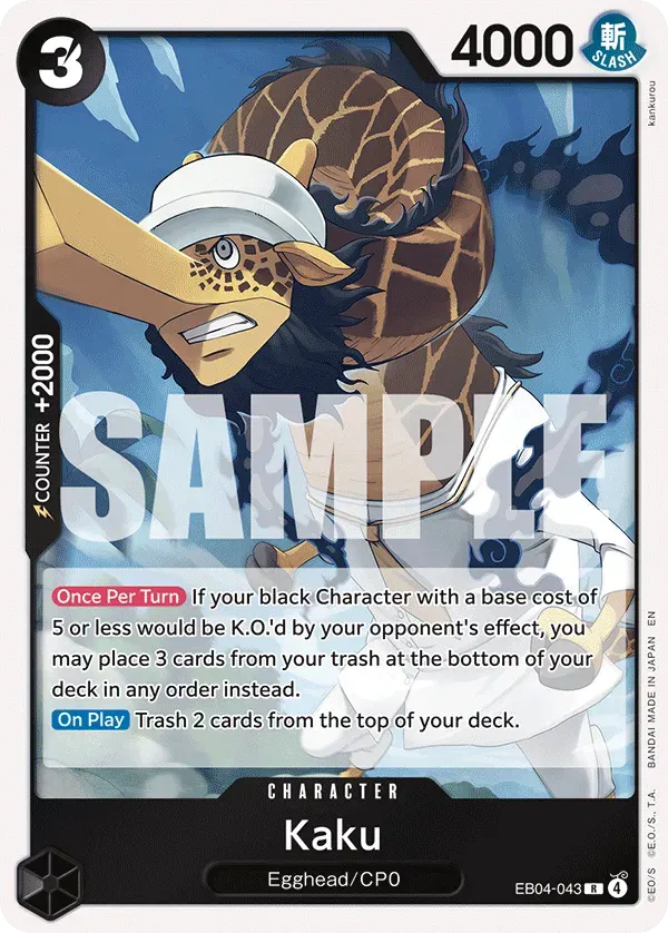 Kaku — carte One Piece TCG EB04-043 (Adventure on Kami’s Island)