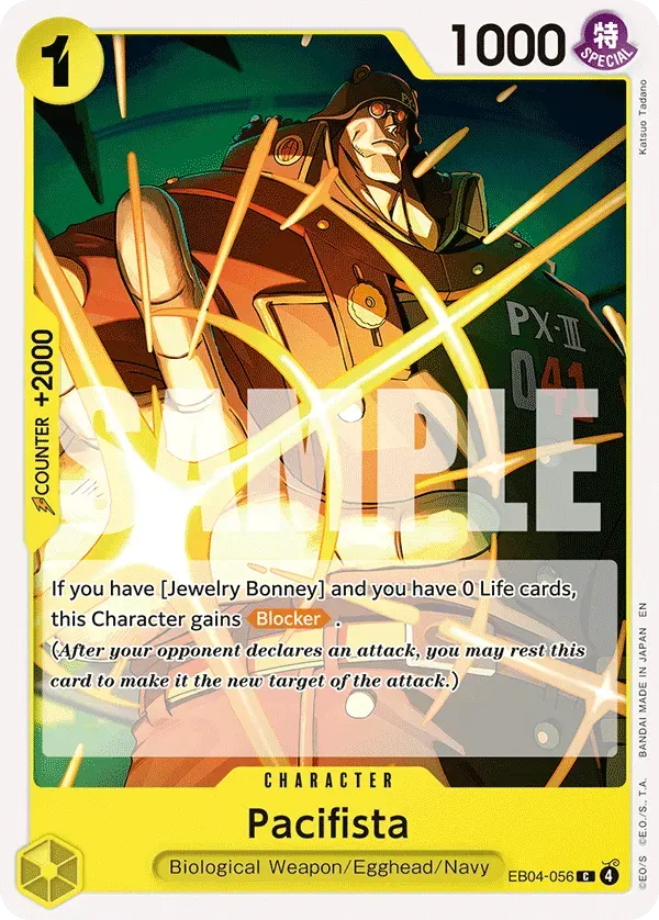 Pacifista — carte One Piece TCG EB04-056 (Adventure on Kami’s Island)