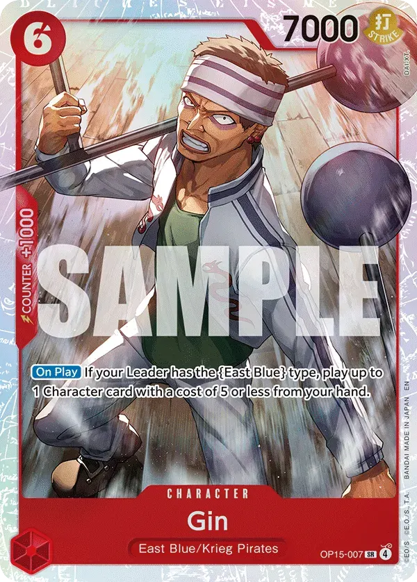Gin — carte One Piece TCG OP15-007 (Adventure on Kami’s Island)