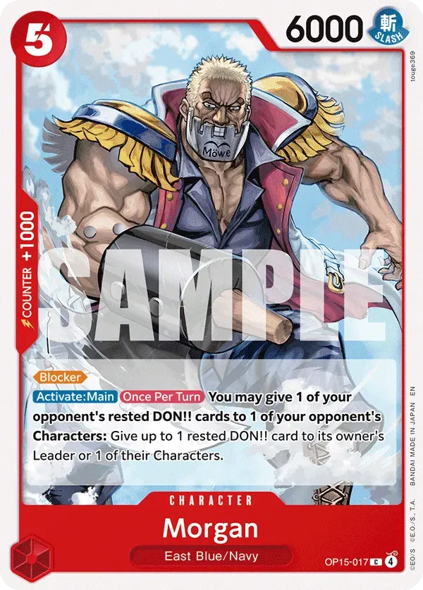 Morgan — carte One Piece TCG OP15-017 (Adventure on Kami’s Island)