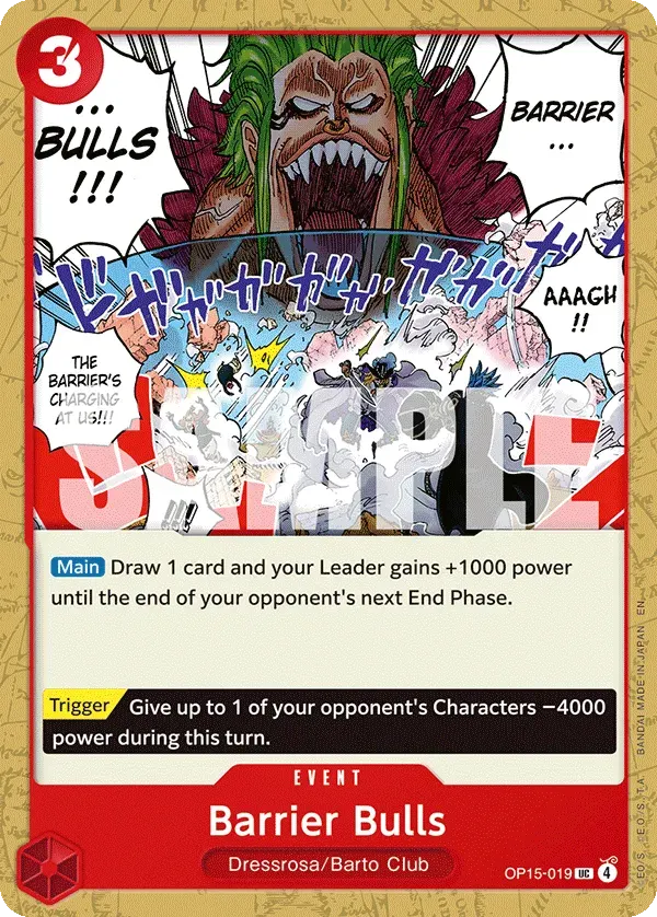 Barrier Bulls — carte One Piece TCG OP15-019 (Adventure on Kami’s Island)