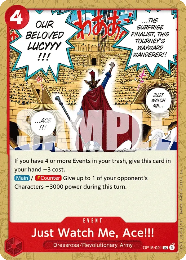 Just Watch Me, Ace!!! — carte One Piece TCG OP15-021 (Adventure on Kami’s Island)