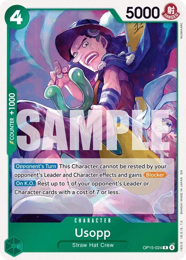 Usopp — carte One Piece TCG OP15-024 (Adventure on Kami’s Island)