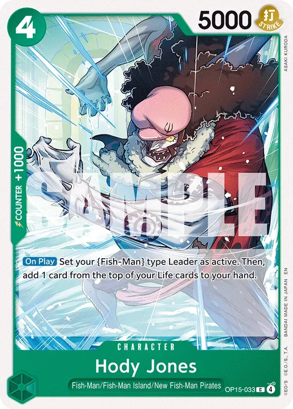 Hody Jones — carte One Piece TCG OP15-033 (Adventure on Kami’s Island)
