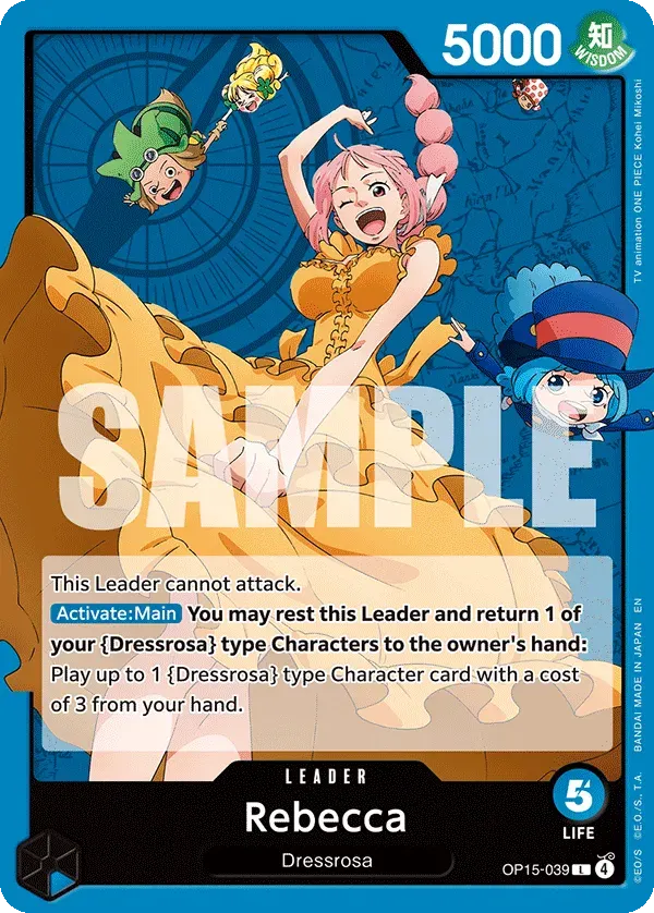 Rebecca — carte One Piece TCG OP15-039 (Adventure on Kami’s Island)