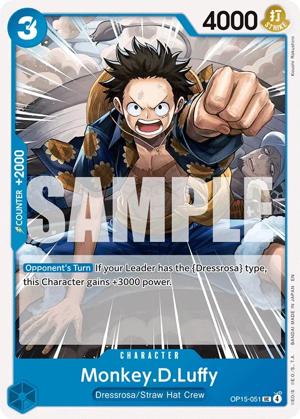 Monkey.D.Luffy — carte One Piece TCG OP15-051 (Adventure on Kami’s Island)