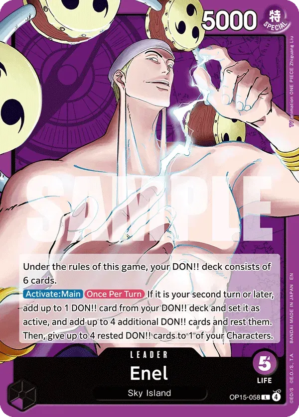 Enel — carte One Piece TCG OP15-058 (Adventure on Kami’s Island)