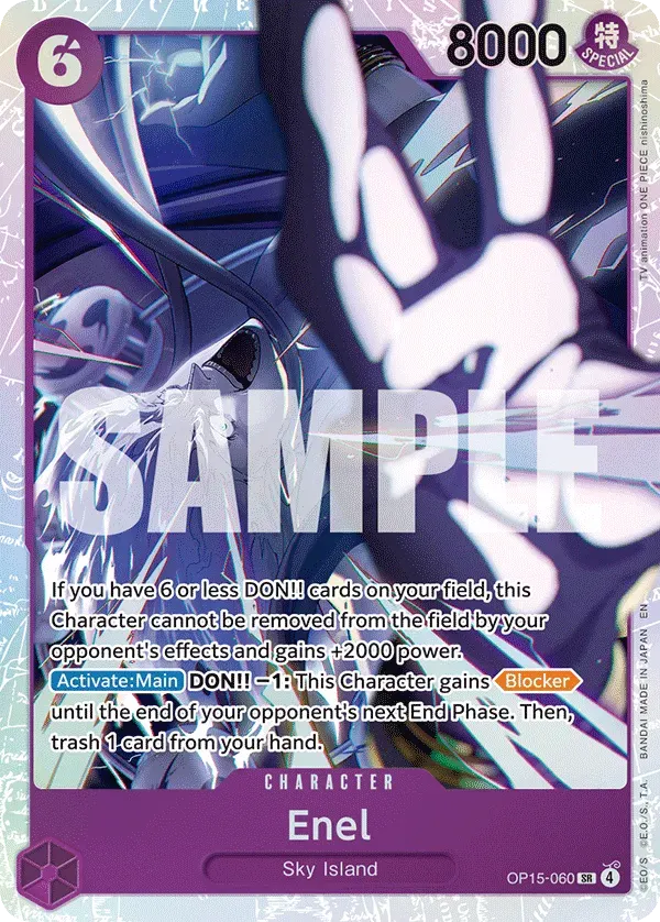 Enel — carte One Piece TCG OP15-060 (Adventure on Kami’s Island)