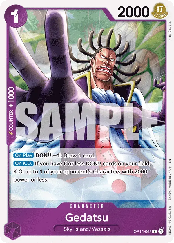 Gedatsu — carte One Piece TCG OP15-063 (Adventure on Kami’s Island)
