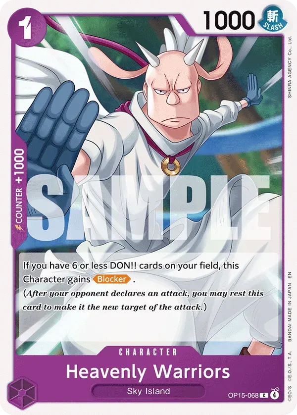Heavenly Warriors — carte One Piece TCG OP15-068 (Adventure on Kami’s Island)