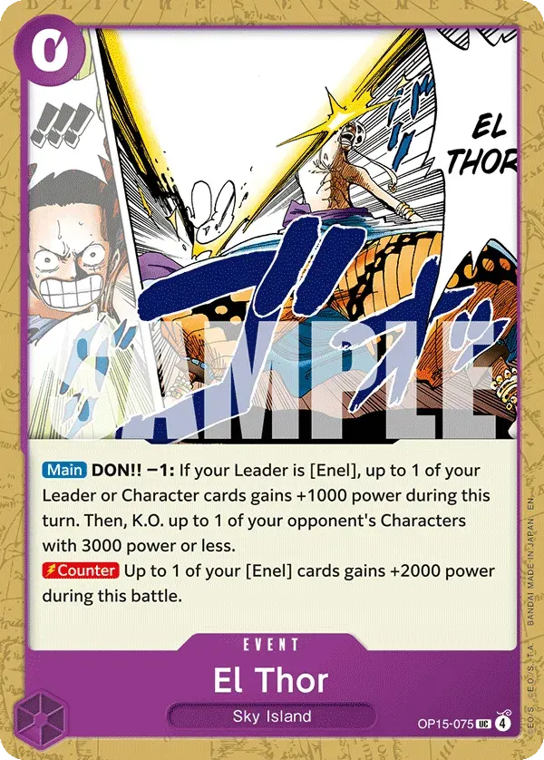El Thor — carte One Piece TCG OP15-075 (Adventure on Kami’s Island)