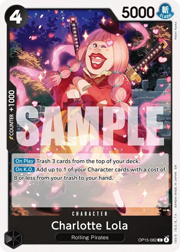Charlotte Lola — carte One Piece TCG OP15-082 (Adventure on Kami’s Island)