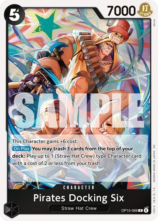 Pirates Docking Six — carte One Piece TCG OP15-088 (Adventure on Kami’s Island)
